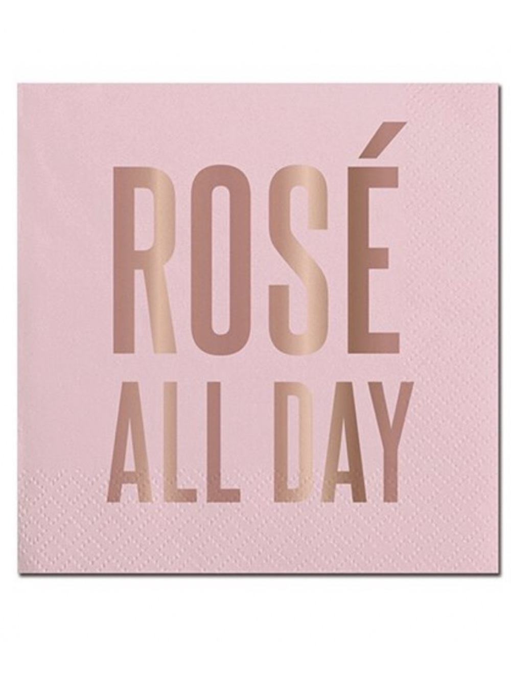Rosé All Day Pink Cocktail Napkins with Rose Gold Foil 20pk